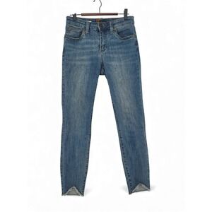 KUT from the Kloth‎ Carlo Ankle Skinny Jeans Size 4 Medium Wash Raw Hem Stretch